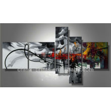 Black and White Abstract Wall Arts Metal Painting